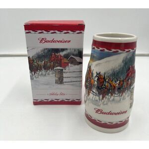 Budweiser Holiday Stein 2010 Clydesdale Dashing Through The Snow